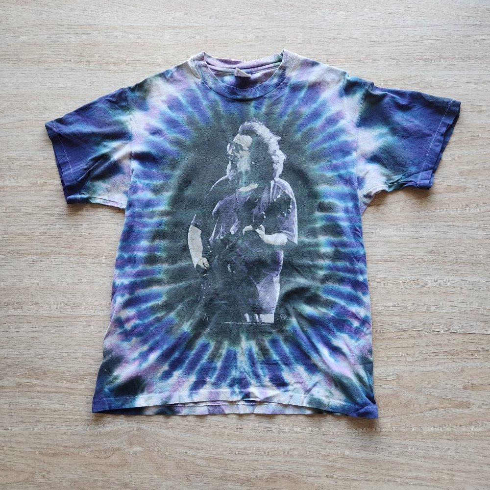 Vintage'95 Jerry Garcia Grateful Dead T-Shirt Not Fade Away Tie Dye - Picture 1 of 9